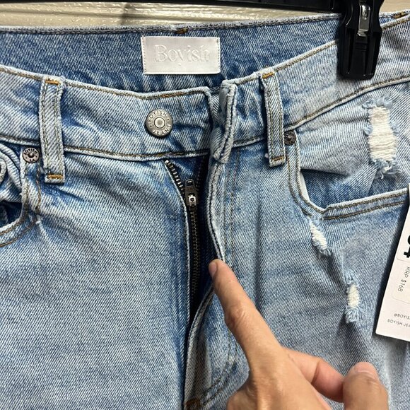 Boyish The TOMMY Womens Rigid Jeans Sz 26 Highrise Straight in SLIDING DOORS - Picture 4 of 9